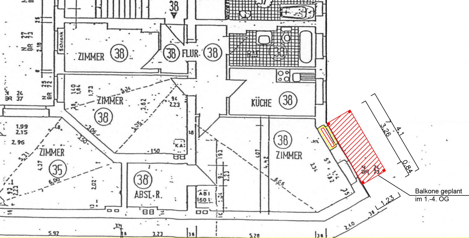 Westsonne mit Blick ins Grüne ++ 3 - 4  Zi Altbau im Reuterkiez ++ Balkonanbau geplant