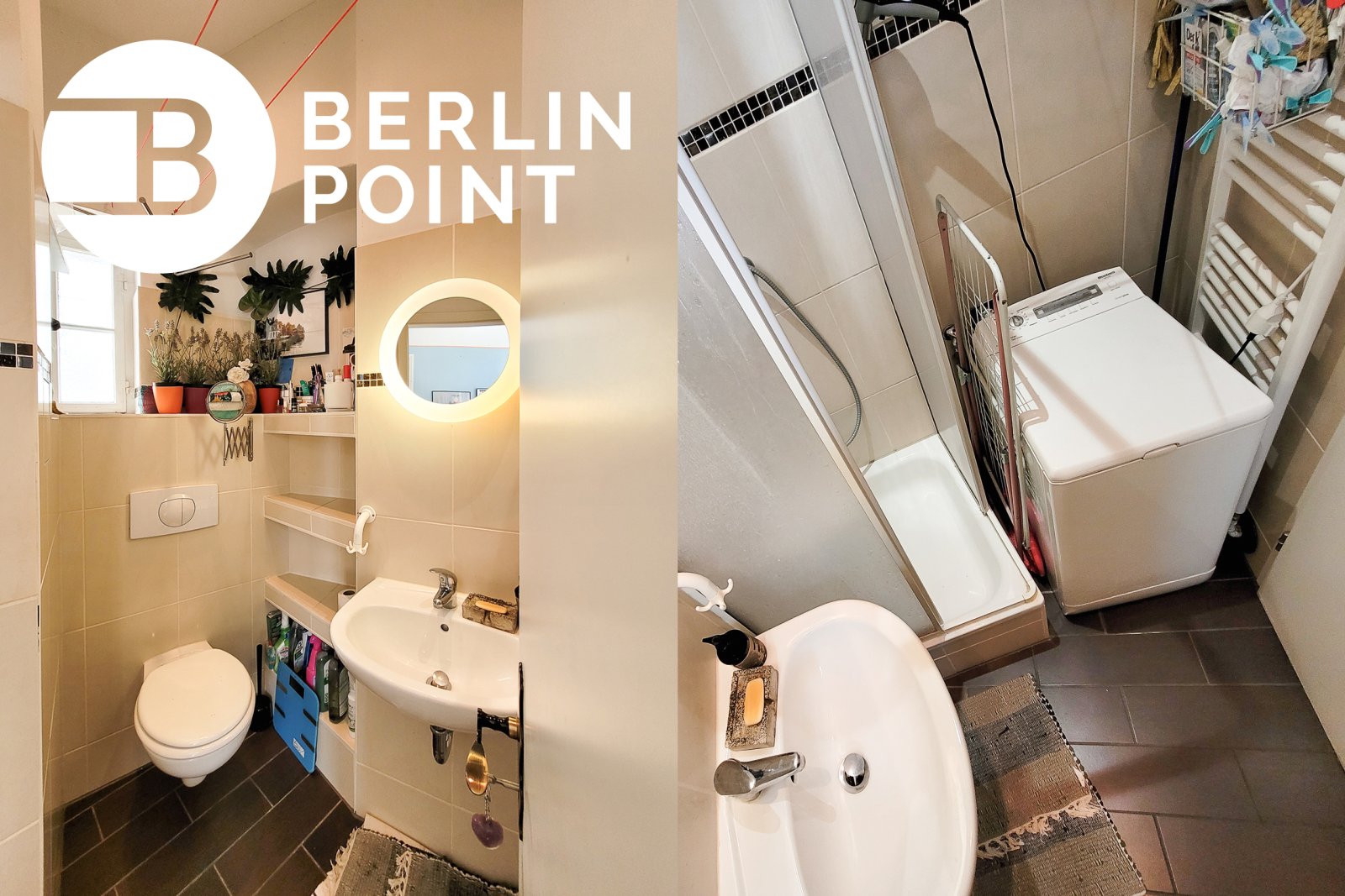 Duschbad mit Waschtrockner